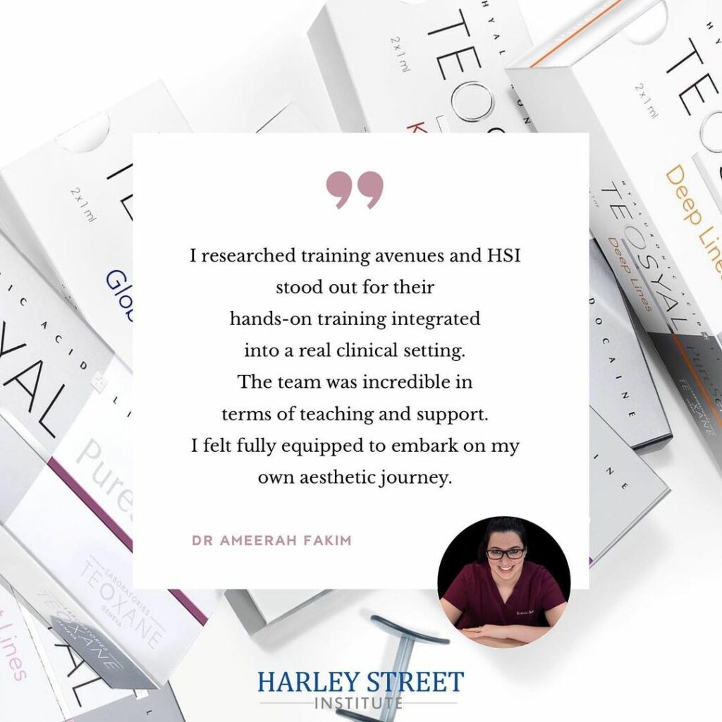 five star reviews for botox training at Harley Street Institute
